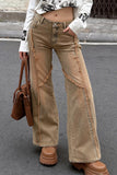 Distressed Straight-Leg Jeans