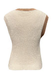 Two-Tone Sleeveless Sweater