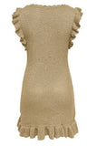 Ruffled Knit Casual Dress