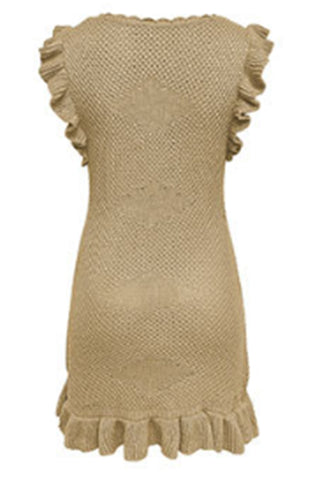 Ruffled Knit Casual Dress
