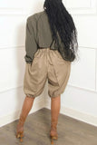 High-Waist Balloon Casual Shorts