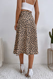 Wrap Skirt with Leaf Print
