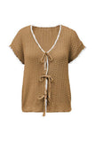 Tie-Front Crochet Cardigan