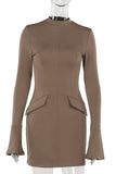 Long-Sleeve Mini Dress