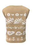 Floral Button-Front Sweater Vest