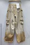 Multi-Pocket Straight Leg Jeans