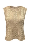 Sleeveless Knit Sweater Top