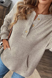 Ribbed Henley Sweater