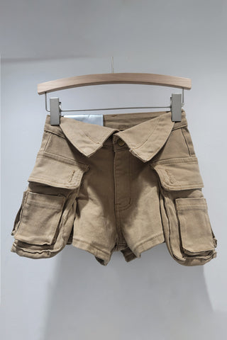 Utility Pocket Denim Shorts