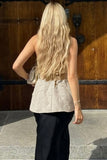 Belted Sleeveless Tank Top