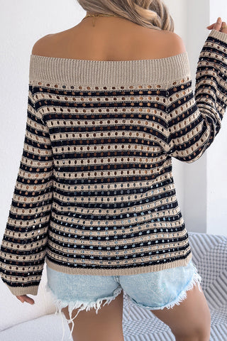 Off-Shoulder Knit Sweater