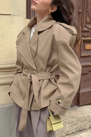 Belted Double-Breasted Jacket