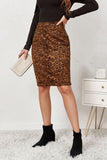 Animal Print Midi Skirt