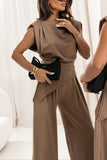 Stylish Draped Two-Piece Set