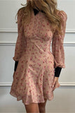 Floral Print Collared Mini Dress