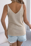 Button-Front Knit Tank Top