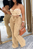 Elegant Corset Flare Pants Set