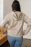Bow Print Zip Up Hoodie