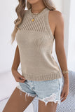 Sleeveless Knit Halter Top