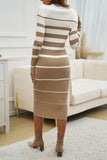 Striped Knit Bodycon Dress
