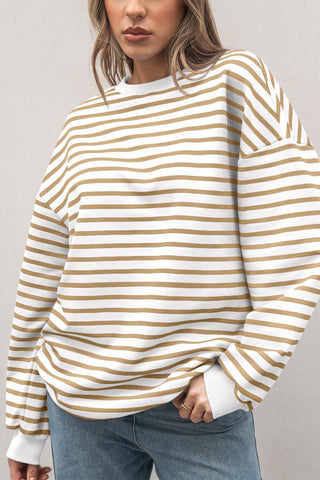 Striped Crew Neck Sweatshirt