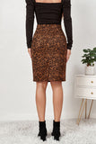 Animal Print Midi Skirt