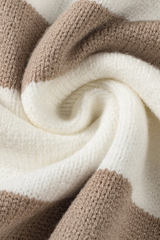 Stripe Dropped Sleeve Knit Top