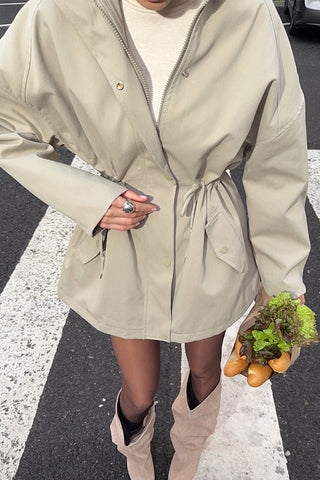 Chic Cinched-Waist Coat