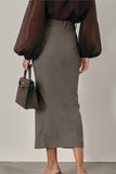 Belted High-Waist Skirt