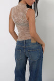Sleeveless Mock-Neck Tank Top