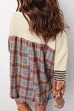Plaid Patchwork Casual Top