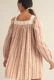 Vintage-Style Dress with Bow Detail