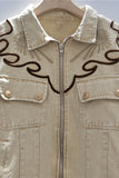 Patterned Zip-Front Jacket