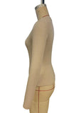 V-Neck Long Sleeve Ribbed Top