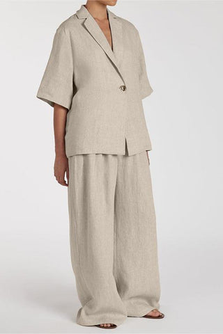 Relaxed Fit Blazer and Pants Set