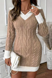 Cozy Cable Knit Casual Dress