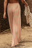 Striped Wide-Leg Casual Pants
