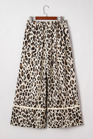 Leopard Wide Leg Pants