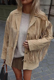 Fringe Suede Jacket with Classic Silhouette