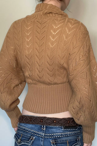 Turtleneck Knit Pattern Sweater
