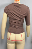Asymmetric T-Shirt with Ring Detail