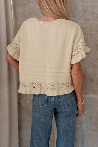 Ruffle Sleeve Casual Top