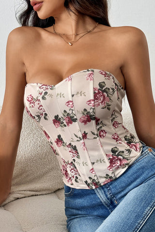 Floral Bustier Tank Top