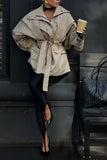 Belted Trench-Style Jacket