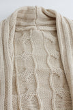 Cable-Knit Open-Front Cardigan