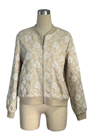 Floral Pattern Bomber Jacket