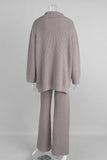 Zip-Up Relaxed Pants Set
