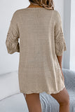 Open-Front Knit Cardigan