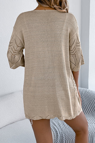 Open-Front Knit Cardigan