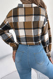 Plaid Pattern Cropped Jacket
